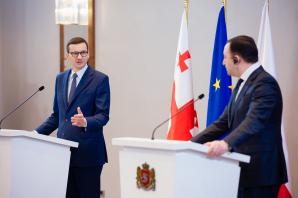 [VIDEO] Premier w Gruzji: zgadzamy się, że trzeba robić wszystko, aby wspomóc Ukrainę walczącą o wartości europejskie. Zdecydowane pakiety sankcji wobec Rosji