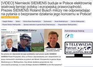 [VIDEO] Czy robotnicy niemieckiego SIEMENS budują w Polsce wiatraki bezkarnie łamiąc polskie prawo jako turyści na wczasach? Tak wynika z dokumentów poznańskiego inspektora pracy!
