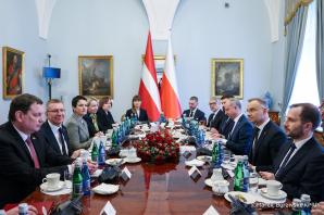 [VIDEO] Andrzej Duda z Prezydentem Łotwy o o sytuacji bezpieczeństwa regionu w kontekście perspektywy zakończenia wojny na Ukrainie