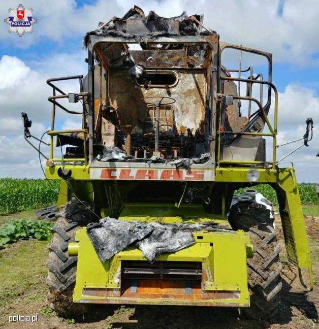 Podpalił kombajn i ciągnik, bo był zły na rodzinę