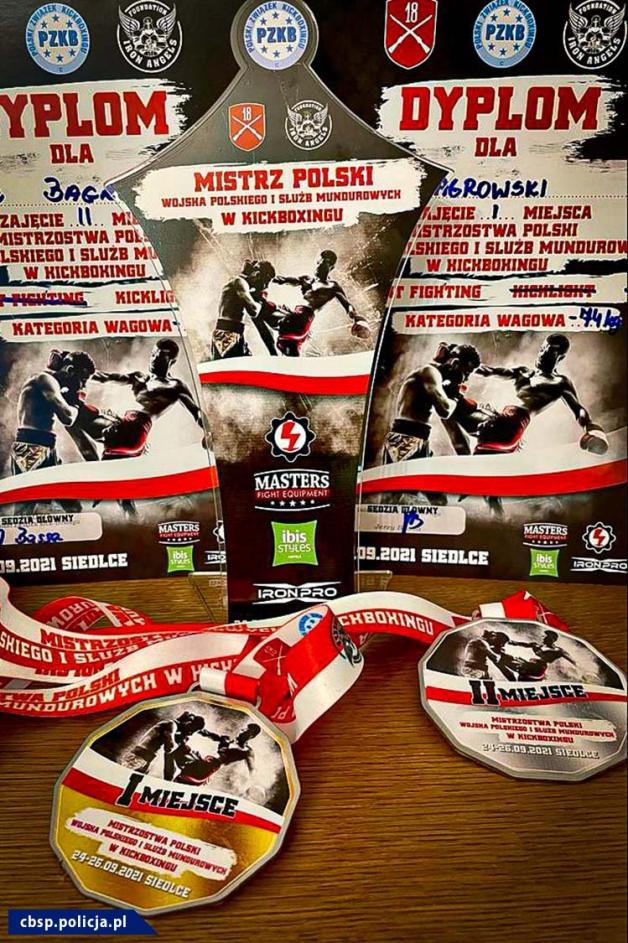 Policjant CBŚP mistrzem i wicemistrzem MPWPISM w kickboxingu