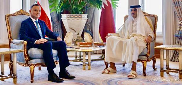 [VIDEO] O dostawach gazu prezydent Andrzej Duda z Emirem Kataru Szejkiem Tamimem Bin Hamadem Al Thanim 