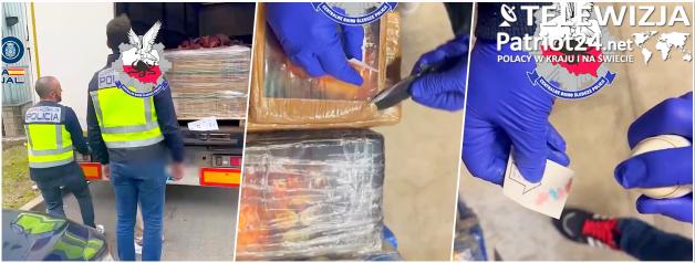 [VIDEO] 1,3 tony kokainy przejęte dzięki współpracy służb z Polski, Hiszpanii i Francji